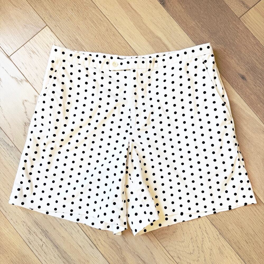 Vintage Ralph Lauren Women’s Cotton Golf Shorts Black & White Polka Dot